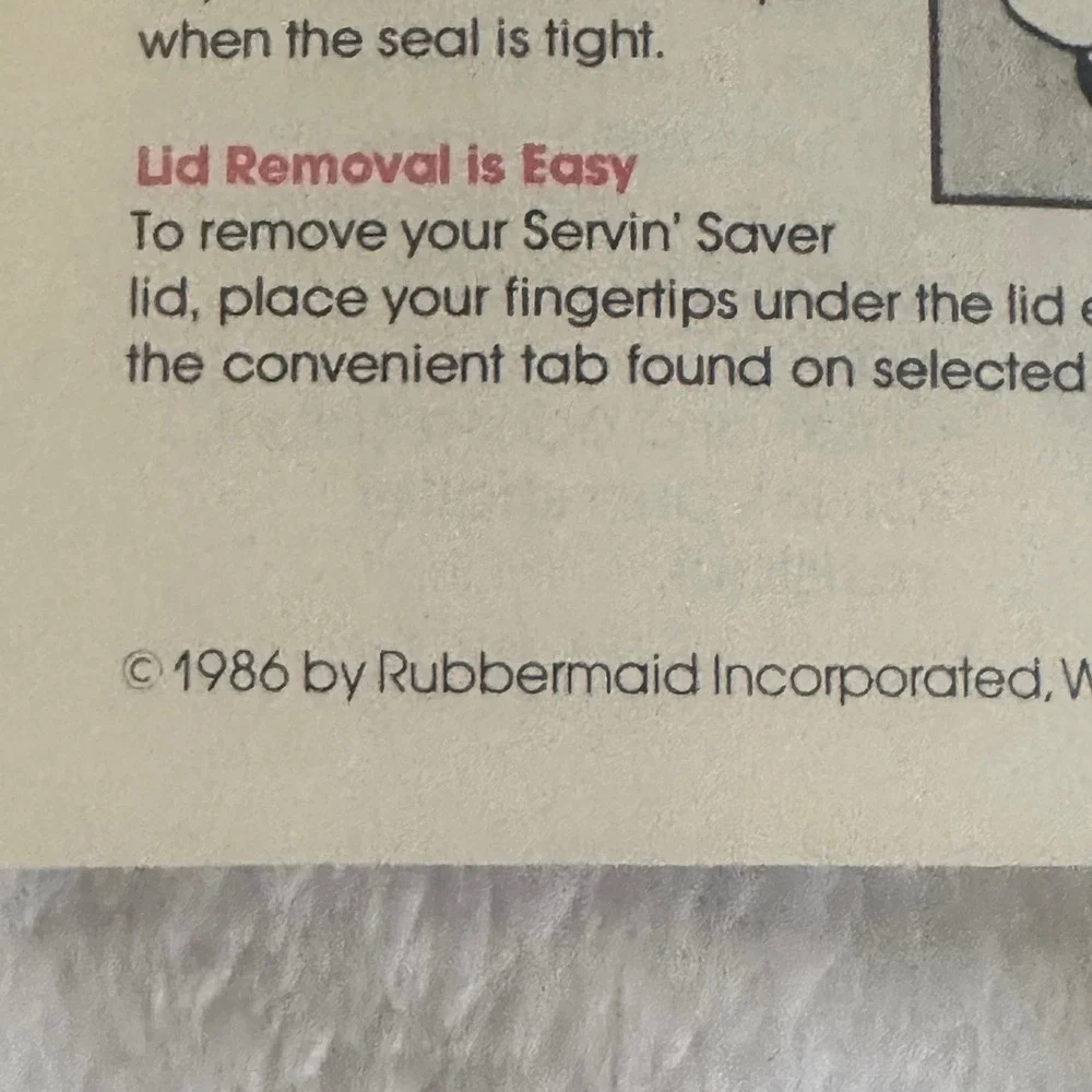 Vintage Rubbermaid Servin' Saver Food Storage Set 5pc Almond New Vintage Contain